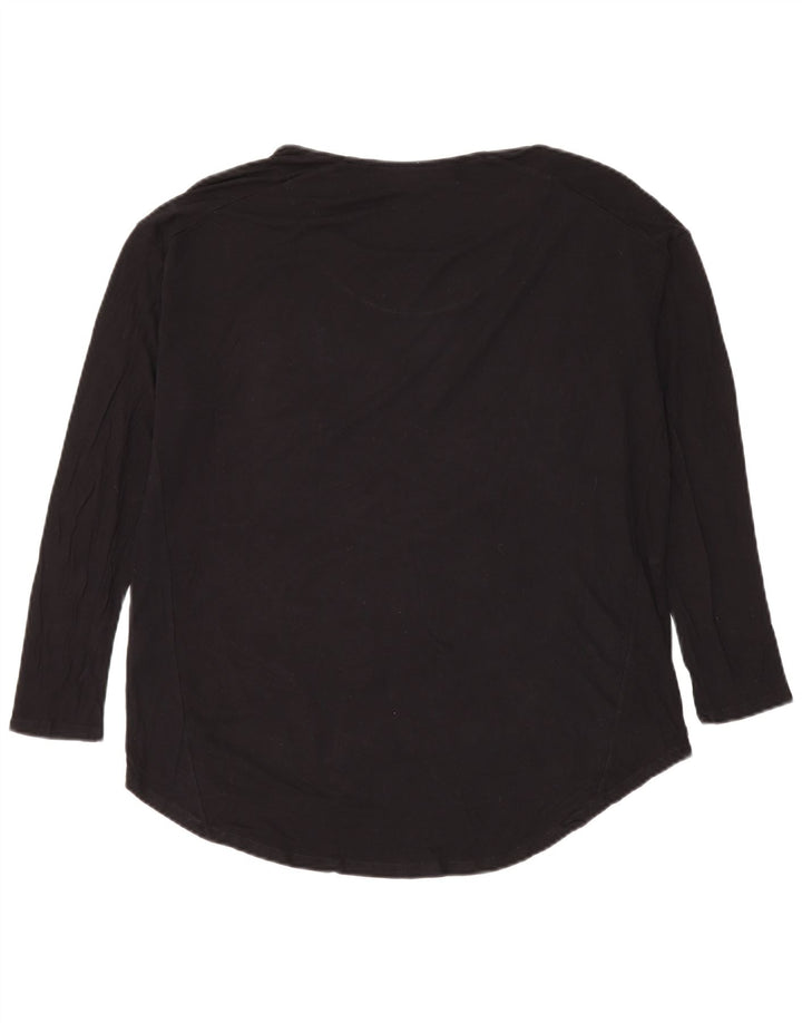 Top pentru femei Desigual cu model abstract cu mânecă lungă UK 20 2XL Negru Modern