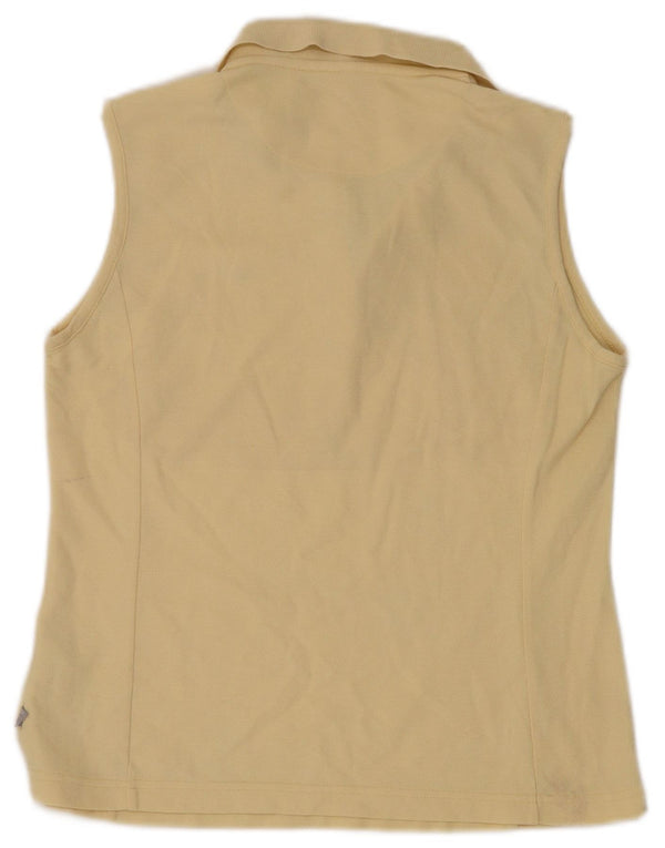 Tricou polo fără mâneci Nike pentru femei UK 14/16 Large Yellow