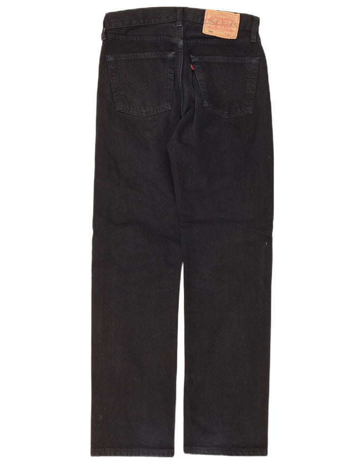 Blugi drepti pentru bărbați Levi's 501 W28 L30 bumbac negru