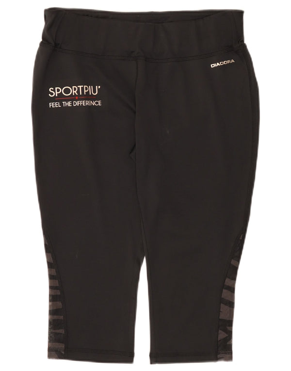 Leggings capri grafic Diadora pentru femei UK 14 mare negru geometric