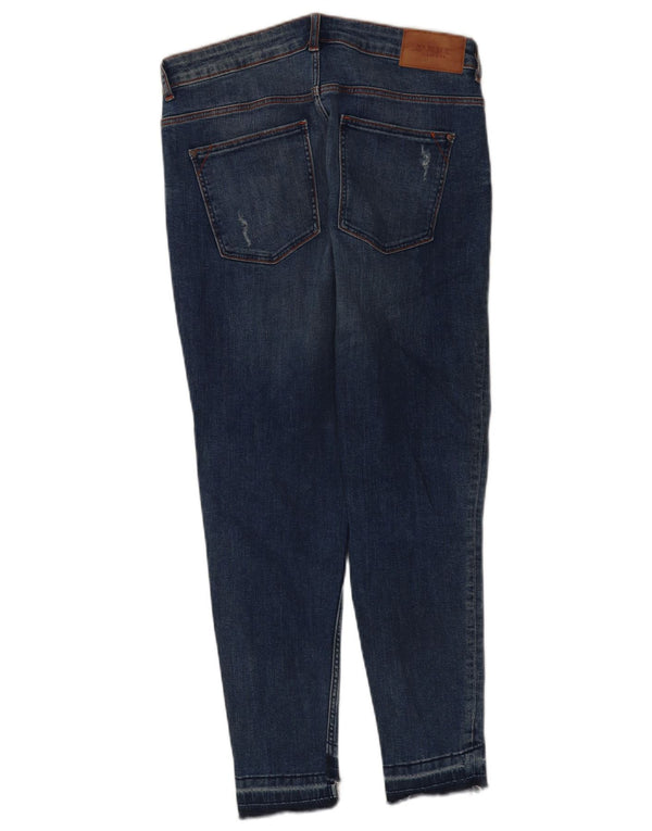 Blugi skinny distressed pentru femei Zara EU 42 Large W32 L26 Blue Bumbac