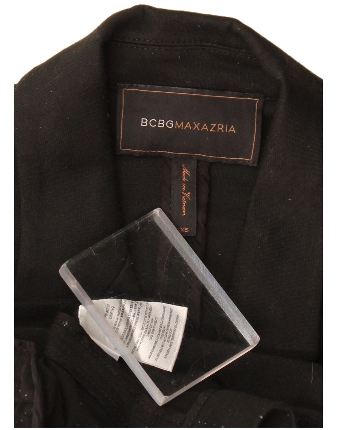 BCBGMAXAZRIA Jachetă pentru femei cu două pieptări, UK 6 XS, poliester negru