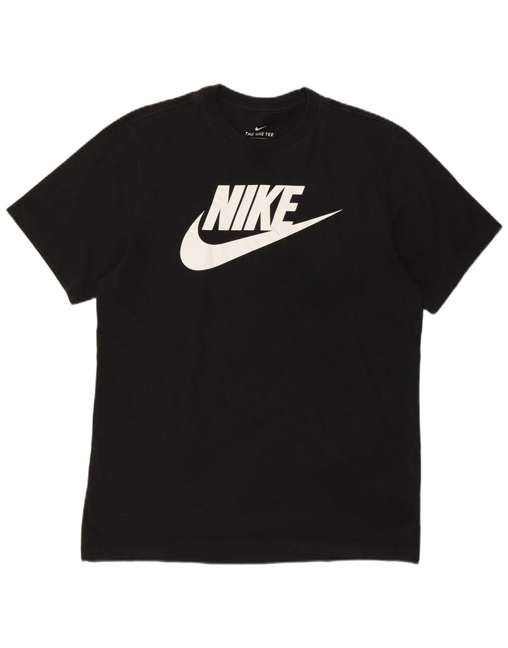 Tricou grafic Nike pentru bărbați Top mediu negru bumbac