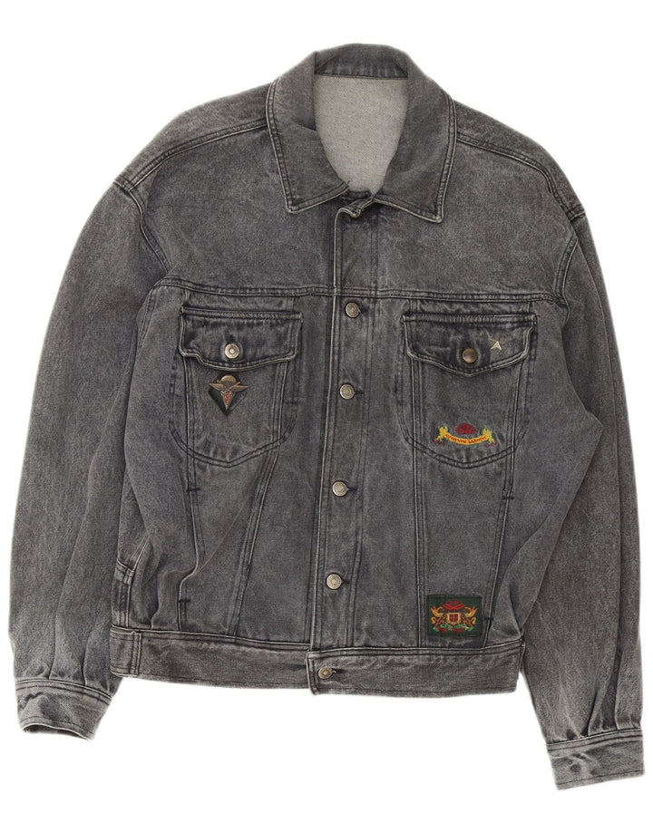 Jachetă de blugi vintage pentru bărbați UK 40 mare, gri