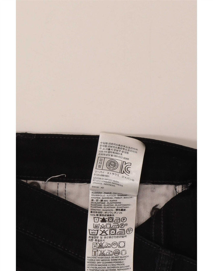 Blugi drepti tăiați pentru bărbați Levi's W31 L25 bumbac negru
