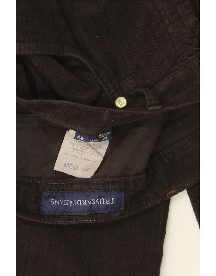 TRUSSARDI Blugi drepti pentru bărbați IT 48 Medium W32 L34 Bumbac negru