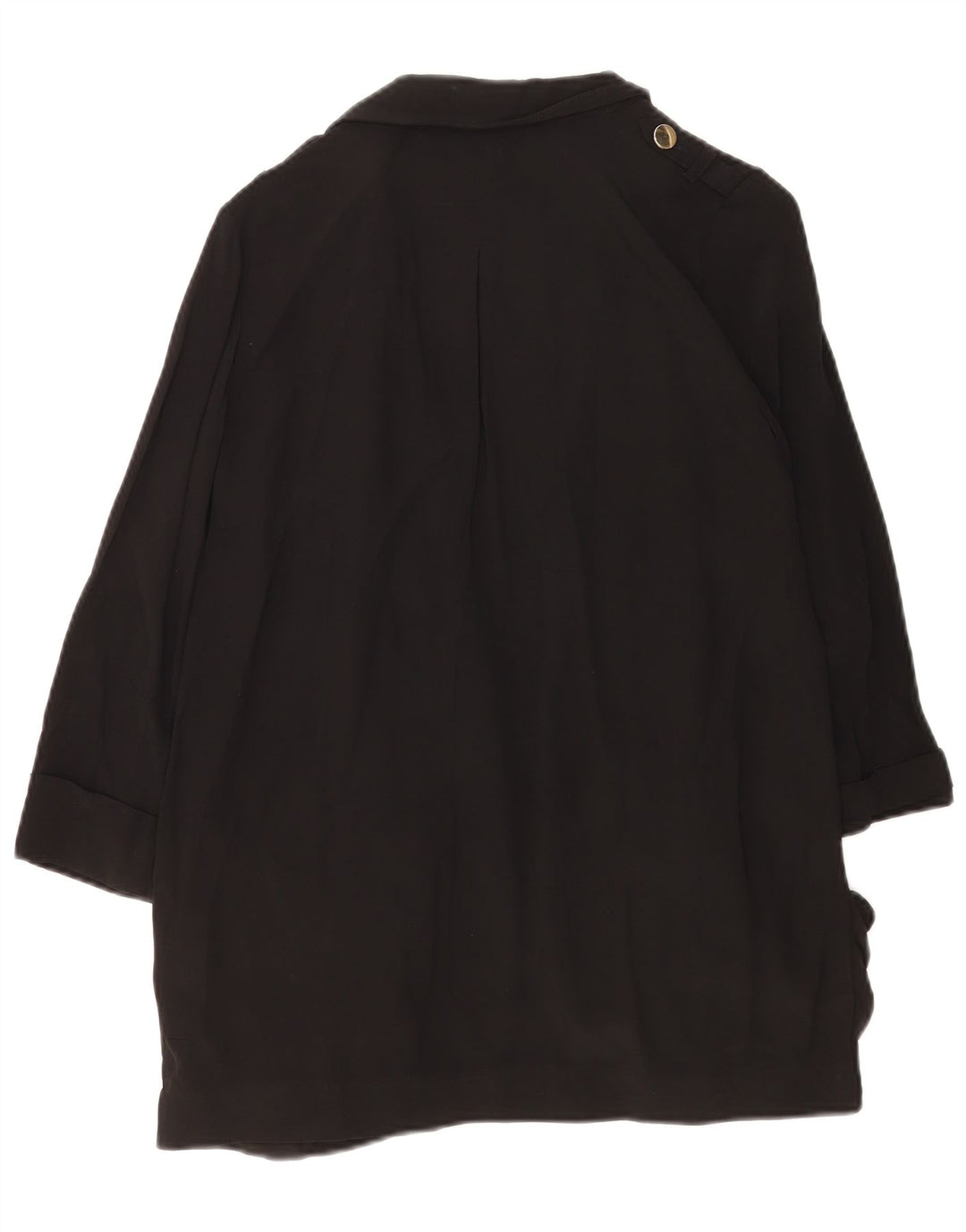 Jachetă blazer deschisă supradimensionată pentru femei Reiss UK 10 Acetat negru mic