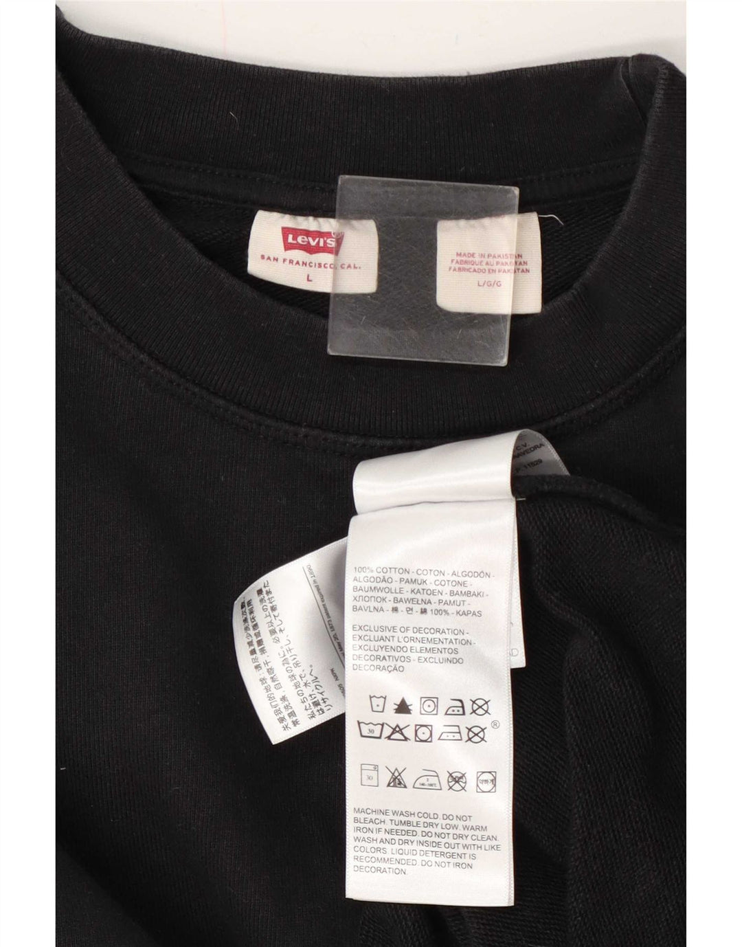 Pulover pentru bărbați Levi's Pulover mare, negru, bumbac
