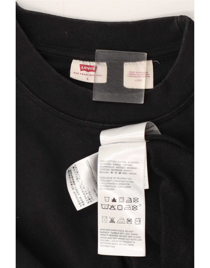 Pulover pentru bărbați Levi's Pulover mare, negru, bumbac