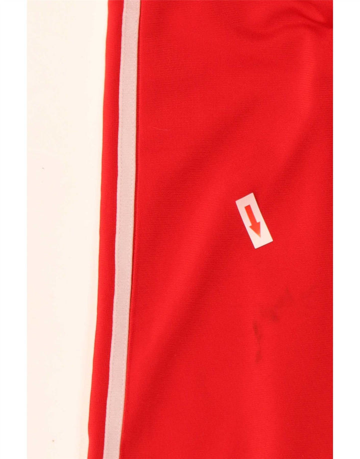 Pantaloni de trening Adidas pentru femei cu picioare largi UK 12 Poliester roșu mediu