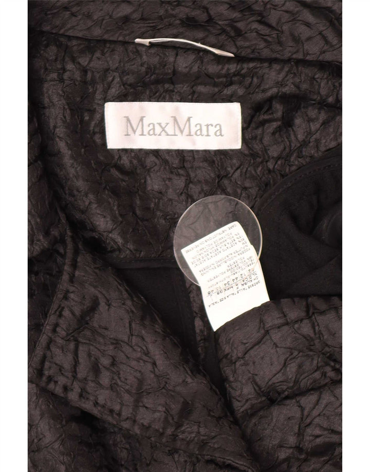 Jachetă Blazer deschisă pentru femei Max Mara UK 12 Poliester mediu negru
