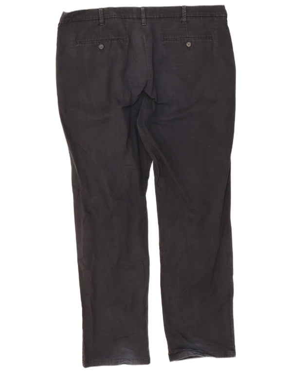 Marks & Spencer Pantaloni chino pentru bărbați, drepți, cu ajustare normală, L40 L31, negru
