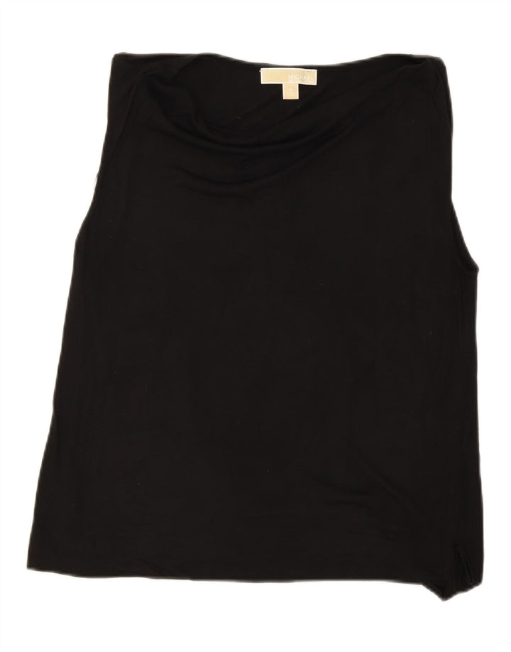 MICHAEL KORS Womens Vest Top UK 14 Medium Black Modal Vintage Michael Kors and Second-Hand Michael Kors from Messina Hembry 