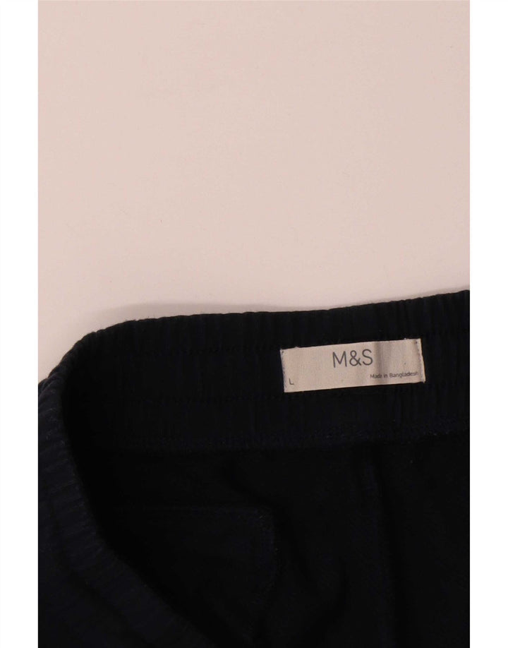 Pantaloni de trening pentru bărbați Marks & Spencer, mari, negru, bumbac
