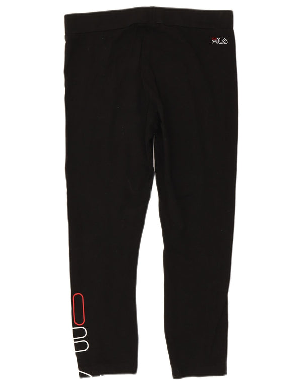 Leggings Capri cu grafic pentru femei Fila UK 14 Large Black
