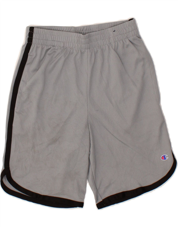 CHAMPION Boys Sport Shorts 10-11 Years Grey Polyester Vintage Champion and Second-Hand Champion from Messina Hembry 