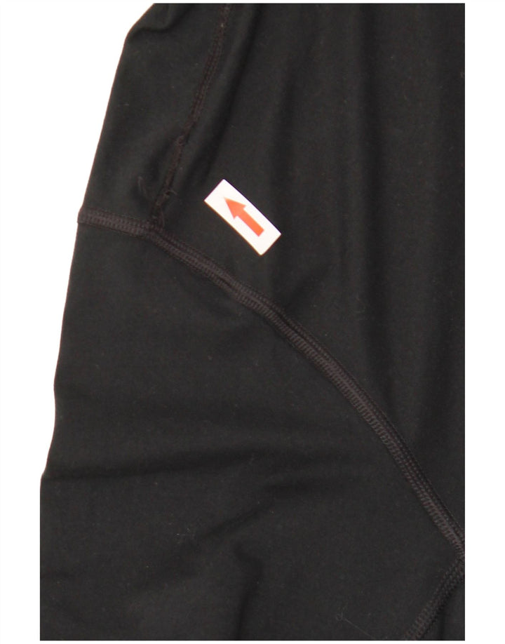 Top de trening pentru bărbați Dri Fit, cu fermoar și gât, din poliester negru mediu