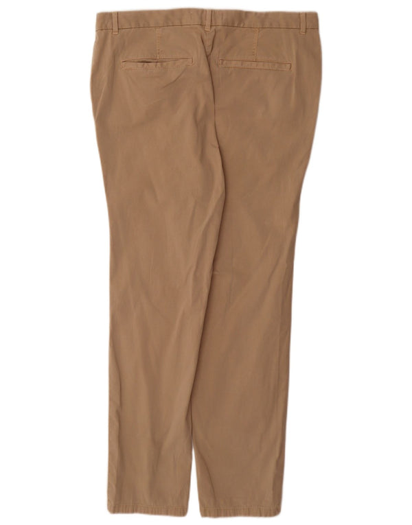 Marks & Spencer Pantaloni chino subțiri pentru femei UK 14 Large W34 L30 Bej Bumbac