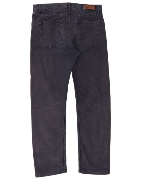 Pantaloni casual drepti pentru bărbați Marks & Spencer L34 L31 Bumbac bleumarin