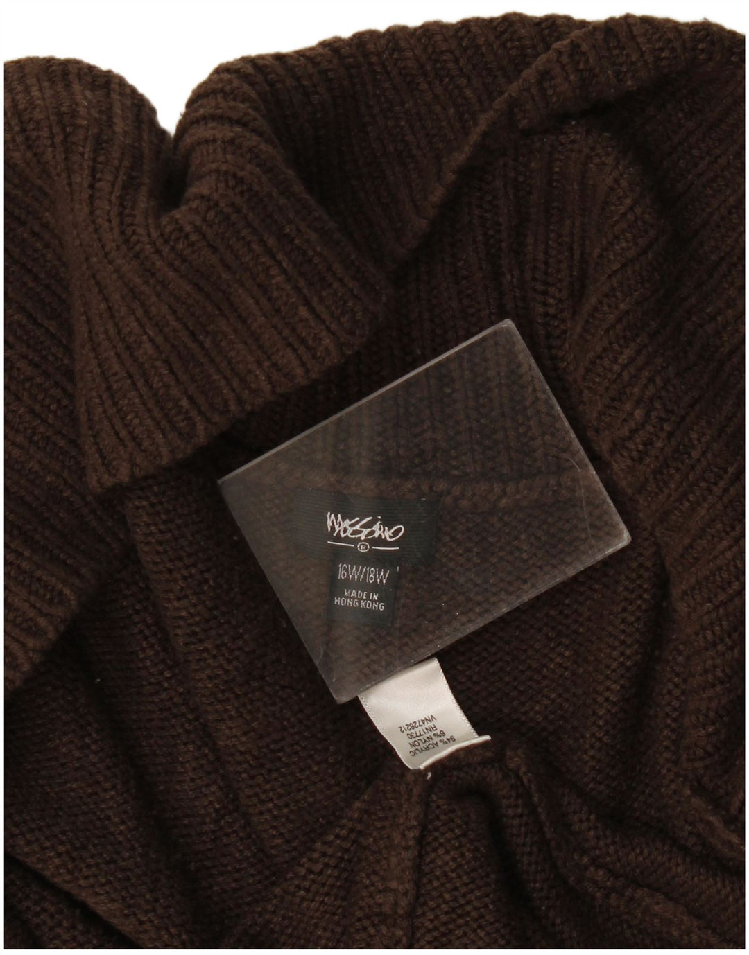 Pulover cardigan deschis pentru femei Mossimo US 16 2XL maro acrilic