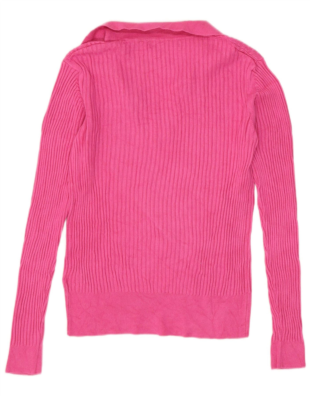 Marks & Spencer Pulover cu gât polo pentru femei UK 8 Small Pink Viscose