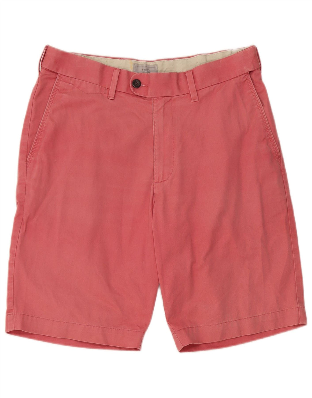 Pantaloni scurți chino pentru bărbați Marks & Spencer W32, bumbac roșu mediu