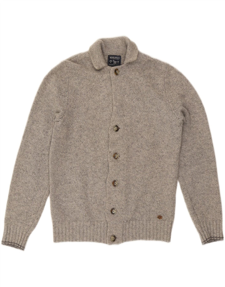WOOLRICH Pulover cardigan pentru bărbați XS Lână gri