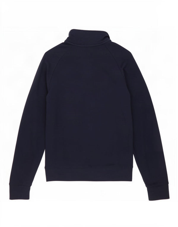 Adidas Boys Zip Neck Pullover Trening Top 13-14 ani Bumbac bleumarin