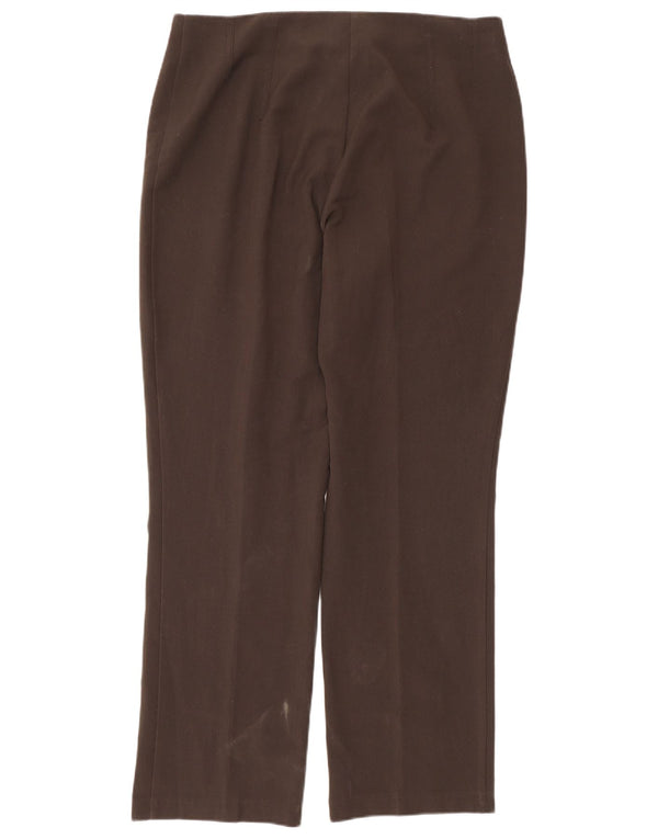 Pantaloni casual drepti pentru femei Marks & Spencer UK 14 Medium W32 L30 Maro