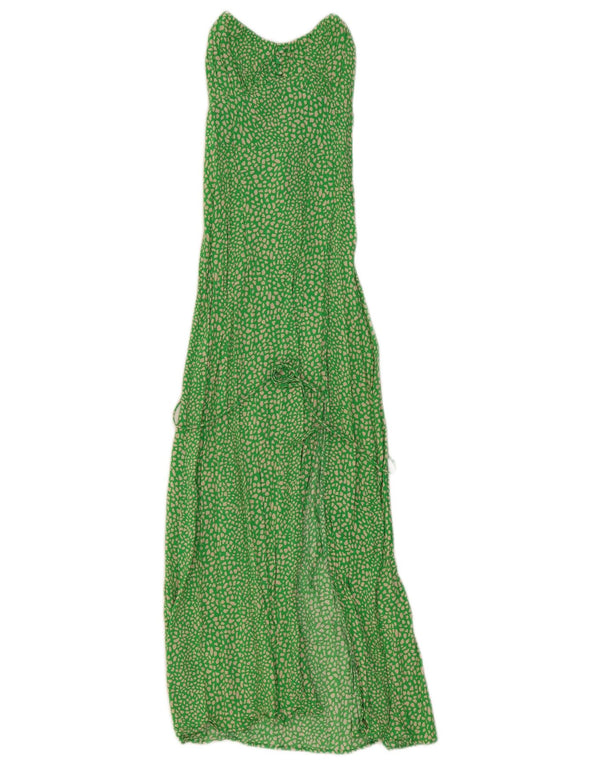 Rochie Maxi pentru Damă Zara UK 4 XS Verde Animal Print