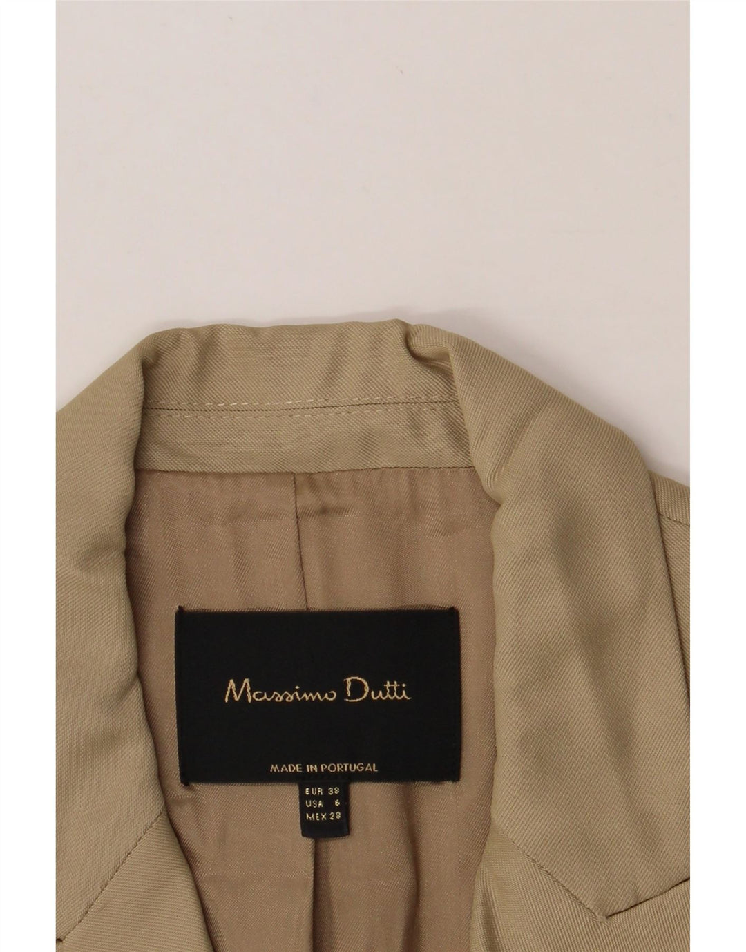MASSIMO DUTTI Womens Loose Fit Blazer Jacket EU 38 Small Beige Vintage Massimo Dutti and Second-Hand Massimo Dutti from Messina Hembry 