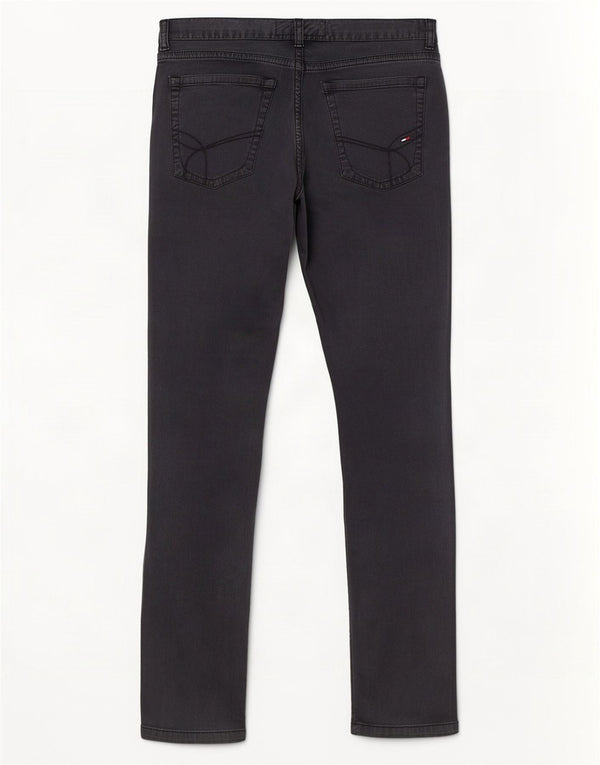 Pantaloni casual slim pentru femei Tommy Hilfiger W29 L32 bumbac gri