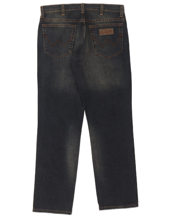 Wrangler Mens Texas Stretch Straight Jeans W32 L30 Navy Blue