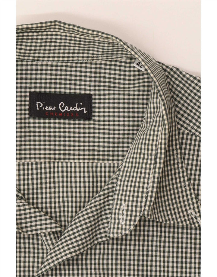 Cămașă cu mânecă scurtă pentru bărbați Pierre Cardin Mărimea 42 mare, verde, vichy