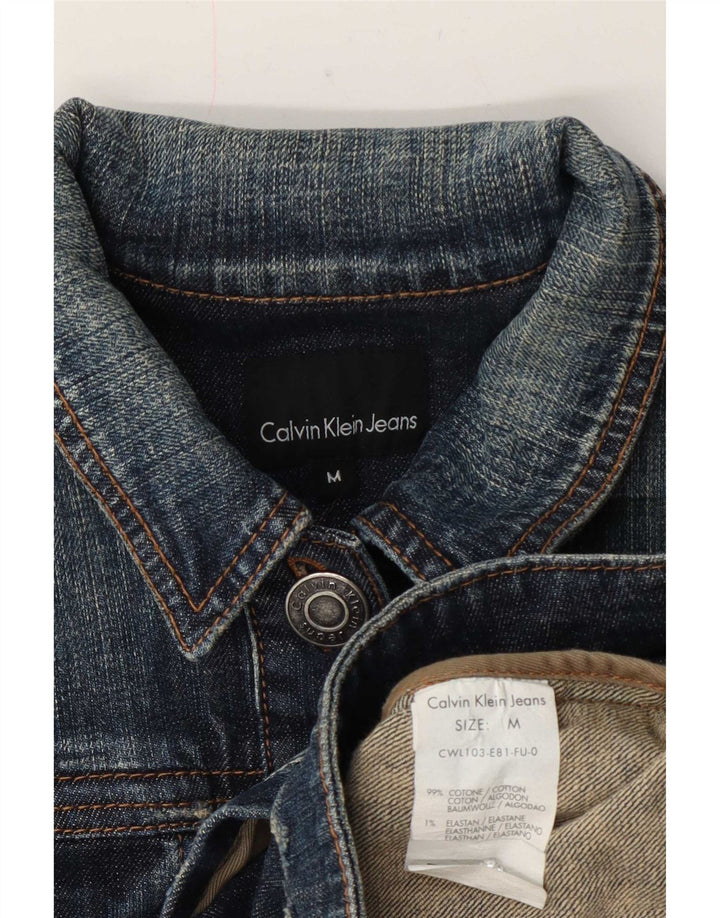 Jachetă de blugi pentru femei Calvin Klein Jeans UK 12 Bumbac albastru mediu