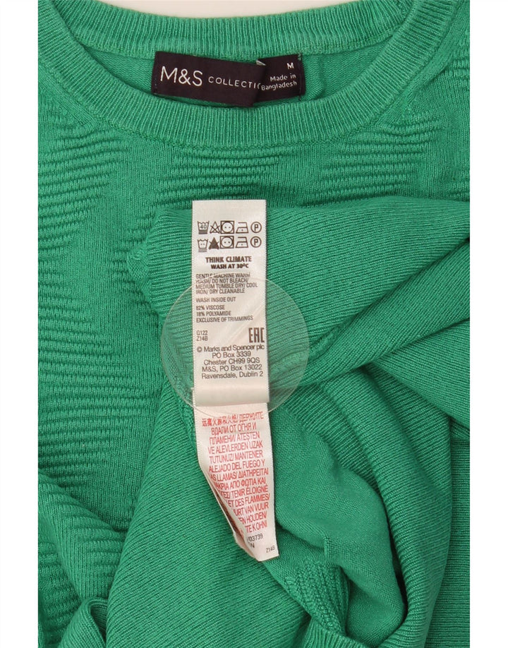 Marks & Spencer Pulover Crop Crew Deck pentru femei UK 14 Medium Green