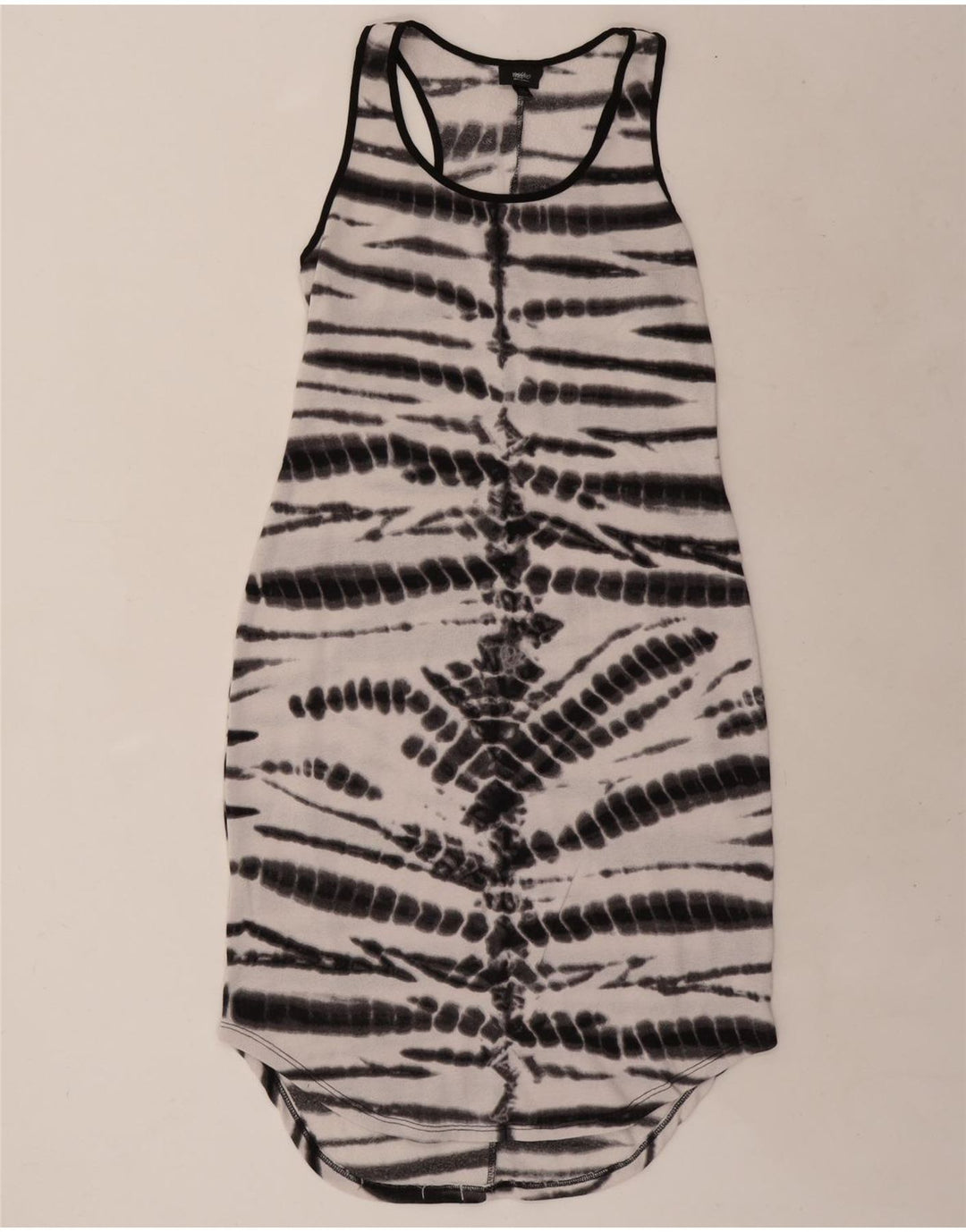 Rochie tricou fără mâneci pentru femei MOSSIMO UK 12 Medium White Tie Dye