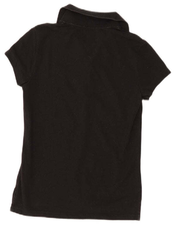 Tricou polo TOMMY HILFIGER pentru femei UK 8 mic bumbac negru