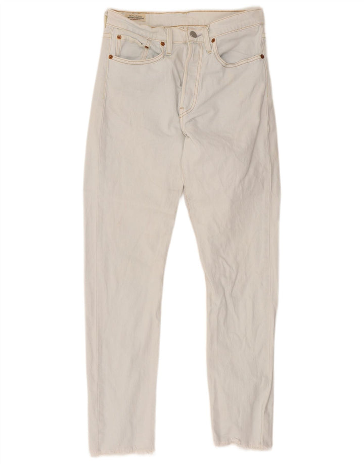 Blugi Levi's 501 Slim pentru femei W27 L28 Bumbac alb
