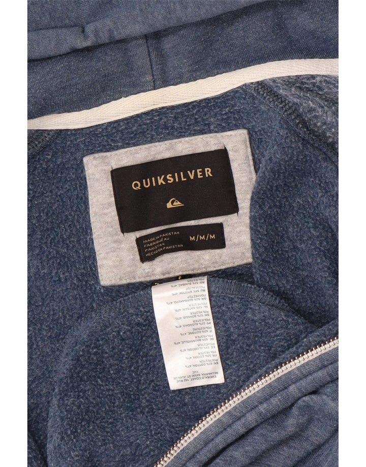 Pulover Quiksilver pentru bărbați, cu fermoar, bumbac albastru mediu