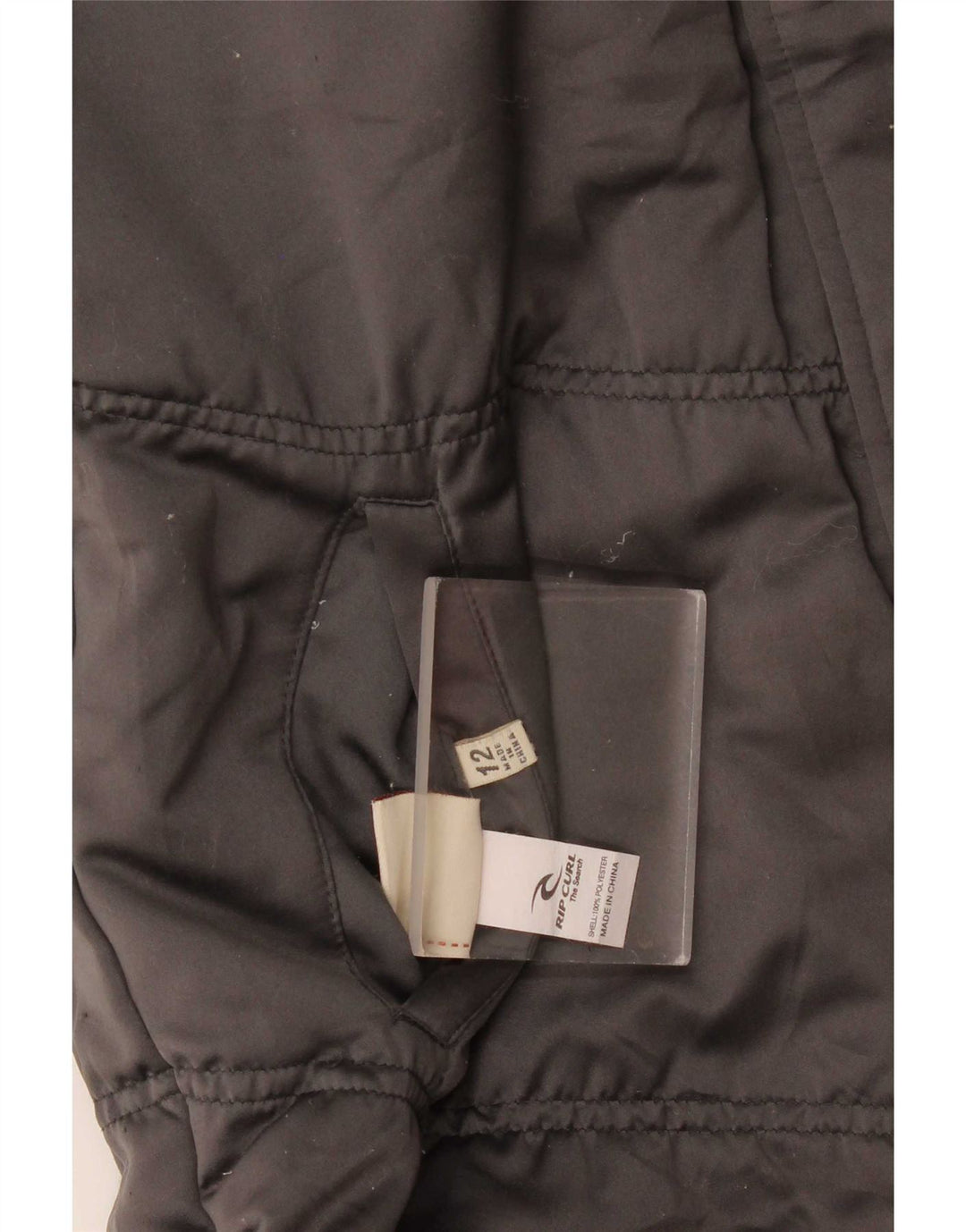 Rip Curl Womens Reversible Padded Jacket UK 12 Medium Grey Polyester