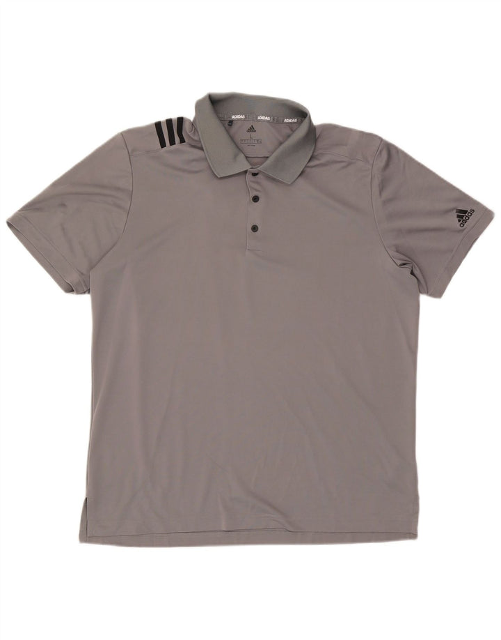 Tricou polo Adidas pentru bărbați, mare, gri din poliester