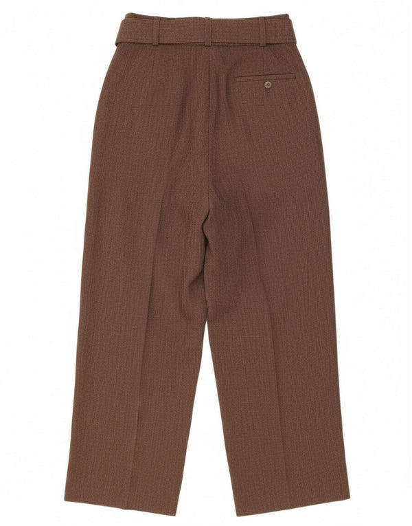 Marella Pantaloni chino cu talie înaltă pentru femei UK 14 Large W28 L28 Maro