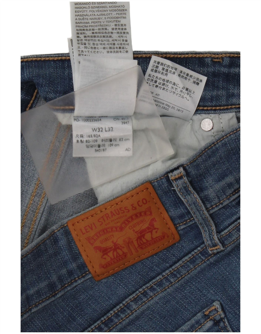Blugi Levi's 715 Bootcut W32 L32 Bumbac albastru