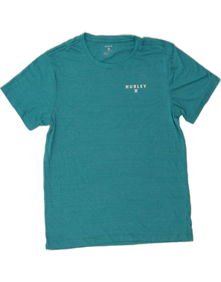 HURLEY Mens Graphic T-Shirt Top Large Turquoise Vintage Hurley and Second-Hand Hurley from Messina Hembry 