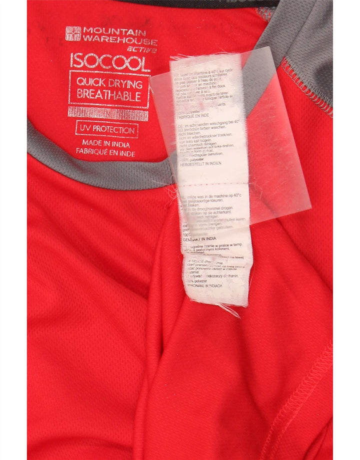 Tricou IsoCool pentru bărbați Mountain Warehouse Top Medium Red Colorblock
