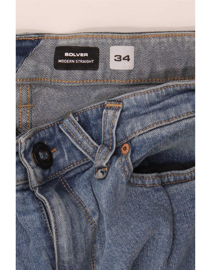 Blugi drepti pentru bărbați Volcom Solver W34 L31 Bumbac albastru