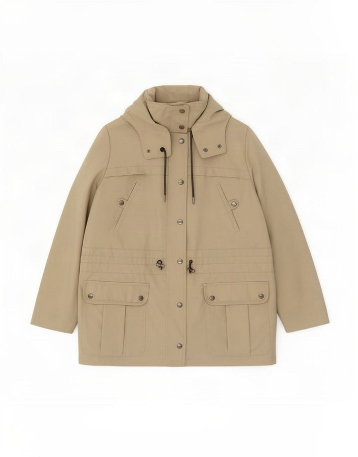 Jachetă cu glugă pentru femei Marks & Spencer UK 20 2XL Bej Poliamidă