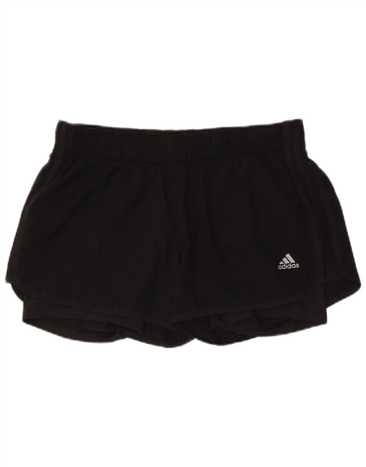 Pantaloni scurți sport Climalite Adidas pentru femei UK 14 Poliester mediu negru