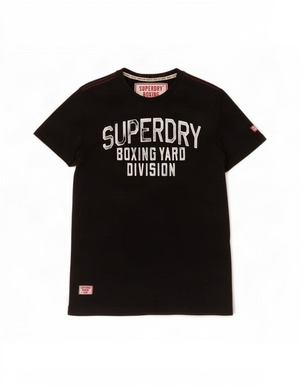 Superdry Mens Graphic T-Shirt Top Large Black Cotton